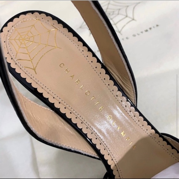BNIB Charlotte Olympia Velvet Cat slingback heel - Picture 4 of 11